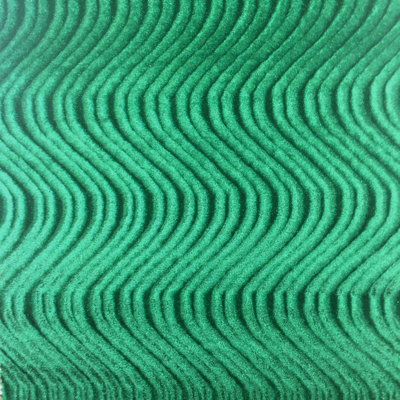 Flocking Velvet with Wave: 402 Green