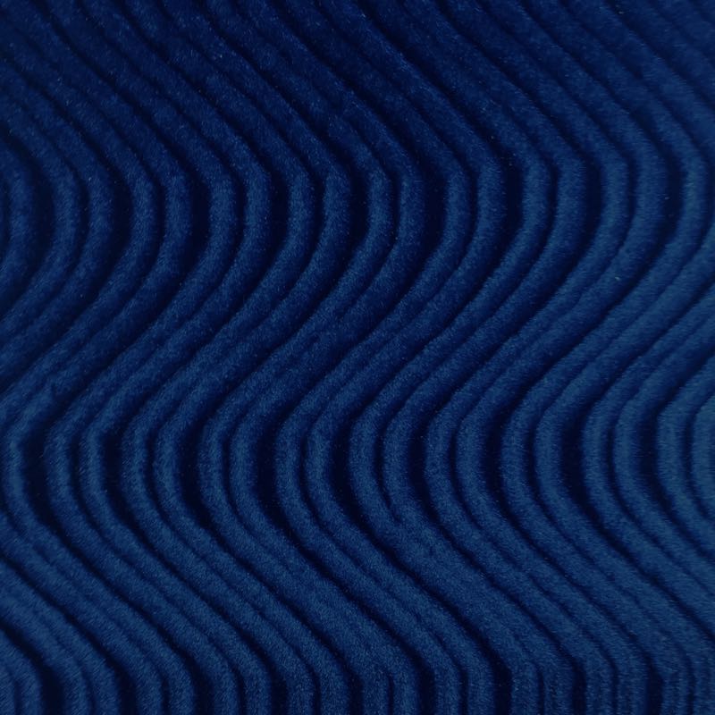Flocking Velvet with Wave: 408 Navy - Click Image to Close