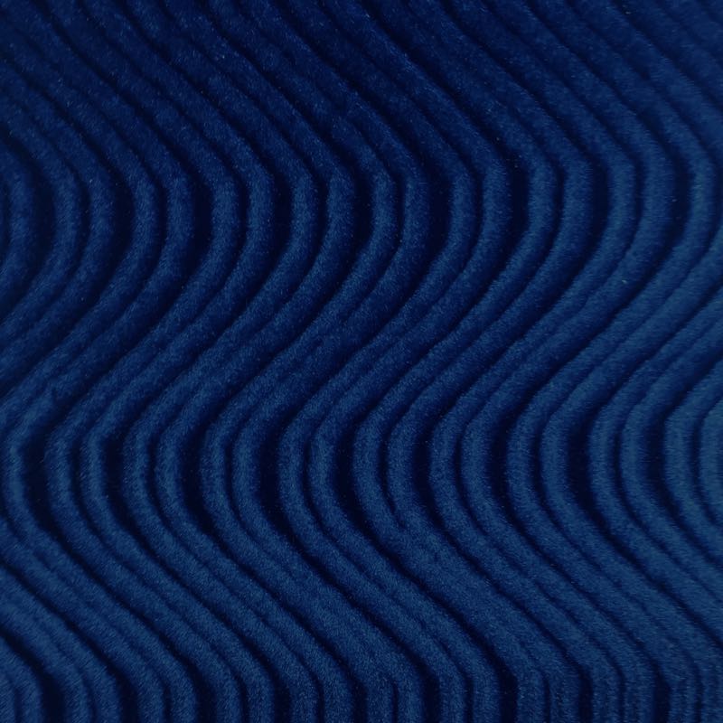 Flocking Velvet with Wave: 408 Navy