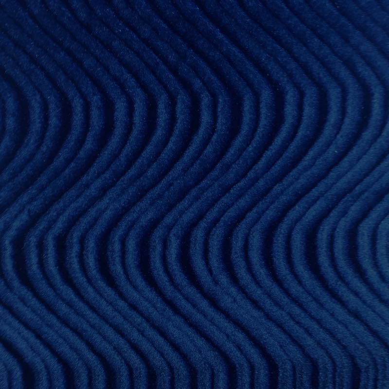 Flocking Velvet with Wave: 408 Navy