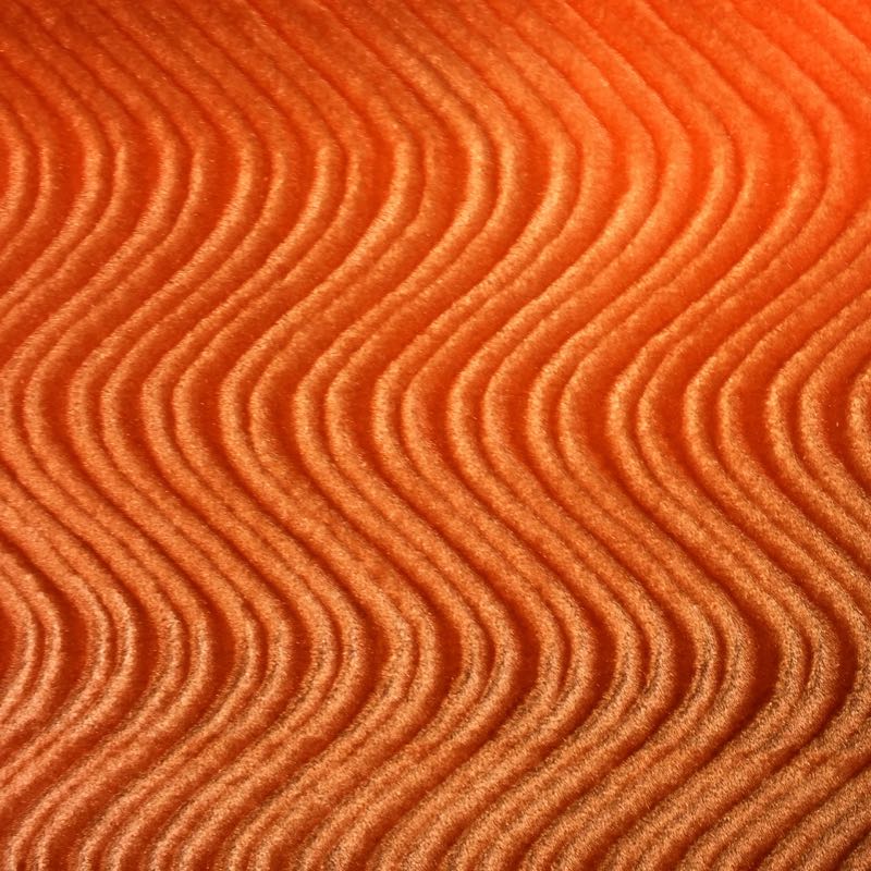 Flocking Velvet with Wave: 437 Orange