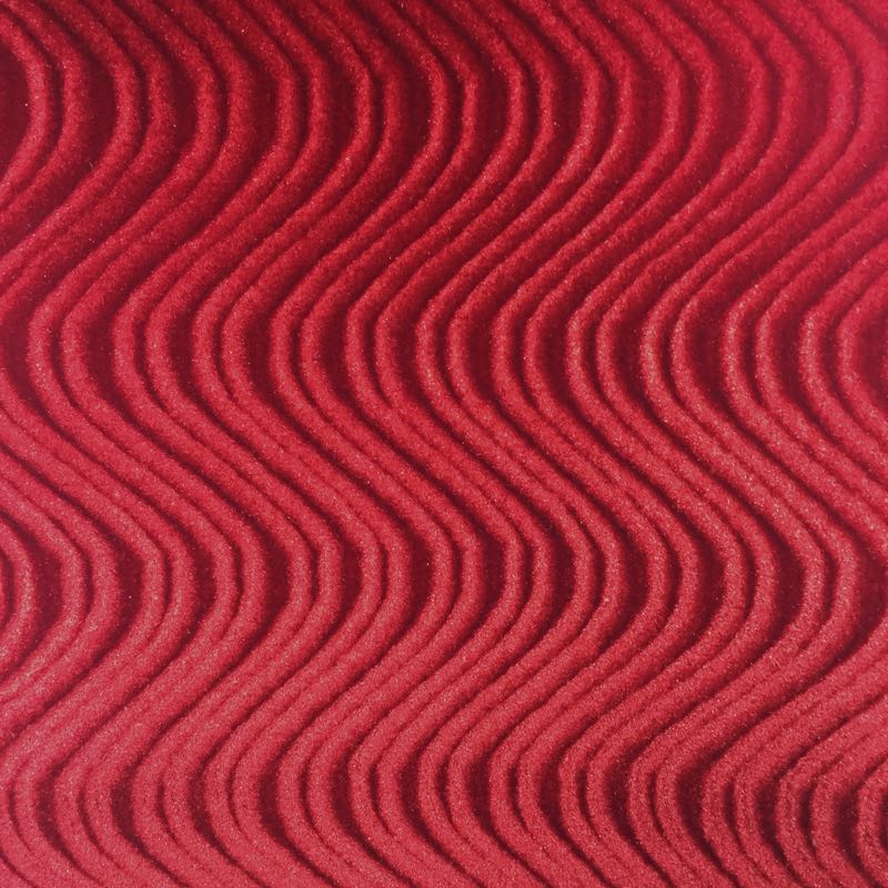 Flocking Velvet with Wave: 462 Ruby
