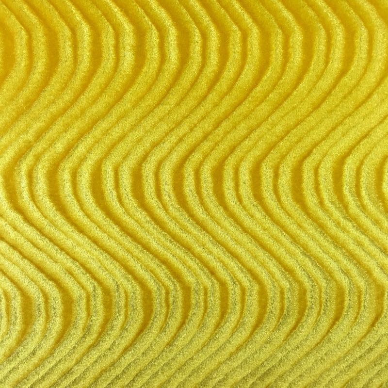 Flocking Velvet with Wave: 453 Yellow - Click Image to Close