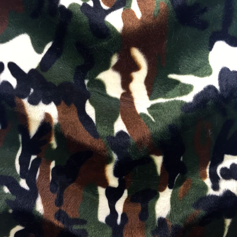 Velboa Animal Prints: 19 Camouflage Green - Click Image to Close