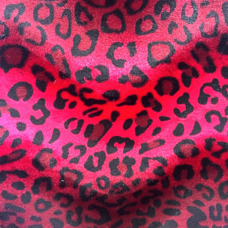 Velboa Animal Prints: 37 Leopard Red