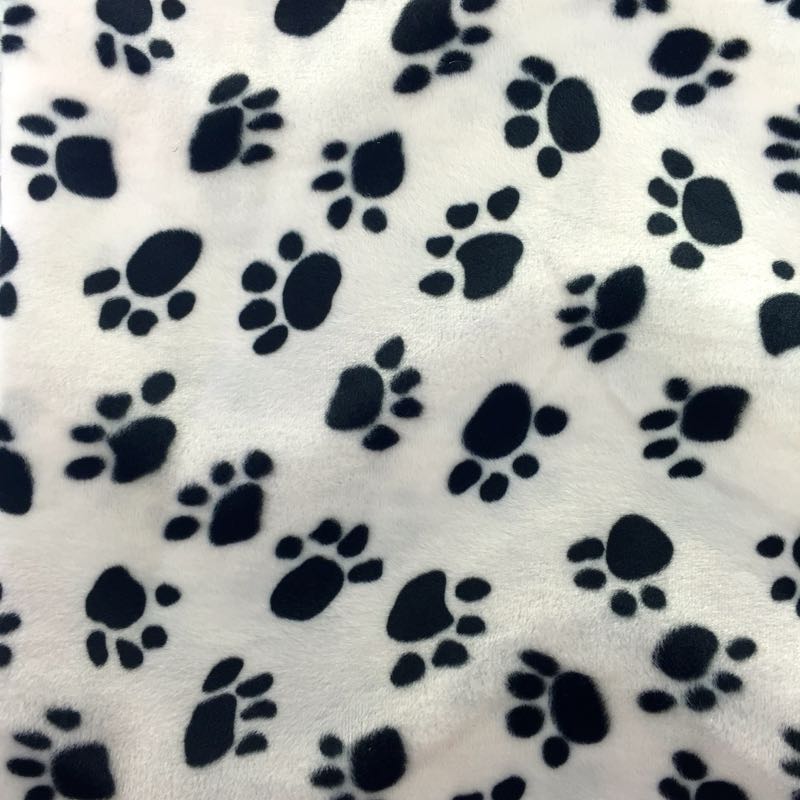 Velboa Animal Prints: 45-a Paw White