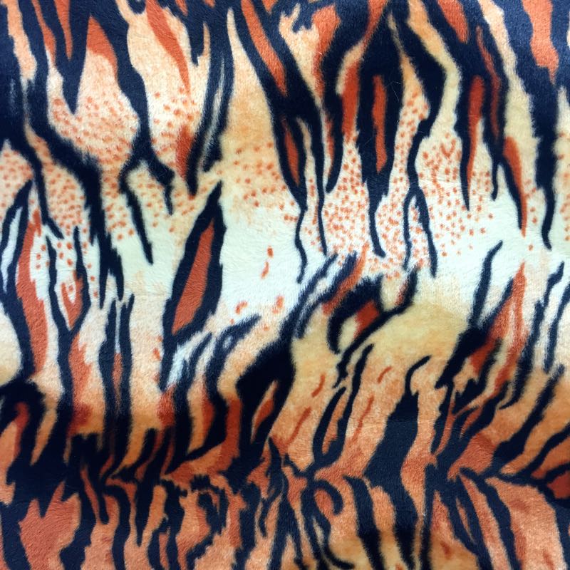 Velboa Animal Prints: 50 Tiger Orange - Click Image to Close