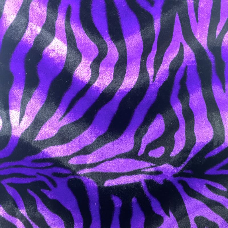 Velboa Animal Prints: 48 Zebra Purple - Click Image to Close