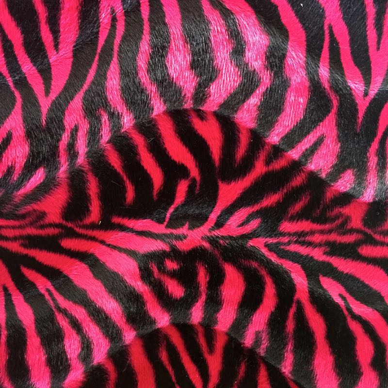 Velboa Animal Prints: 51 Zebra Red Small - Click Image to Close
