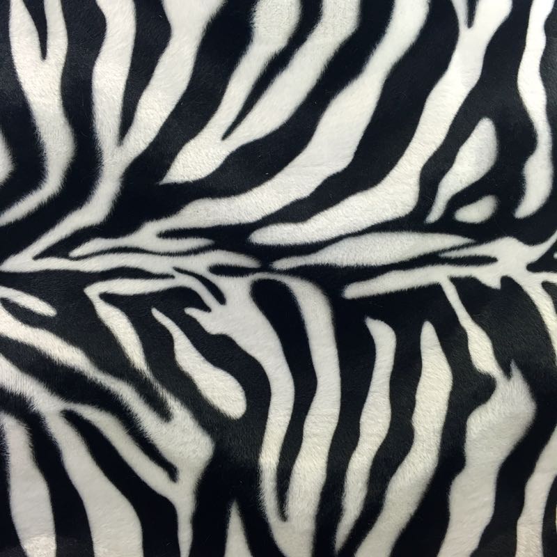 Velboa Animal Prints: 02 Zebra White Big