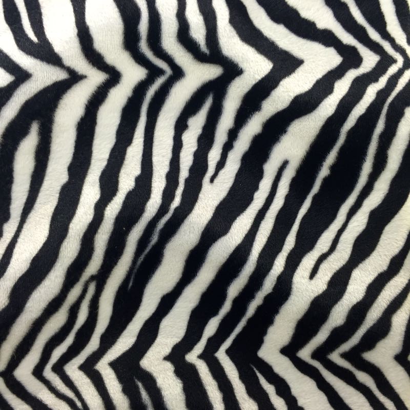 Velboa Animal Prints: 40 Zebra White Medium - Click Image to Close