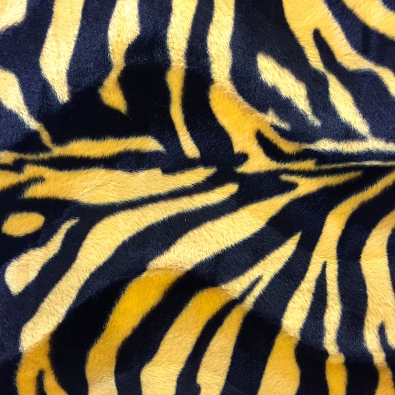 Velboa Animal Prints: 52 Zebra Yellow - Click Image to Close
