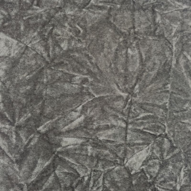 Wrinkled Crush Flocking Velvet: 610 Charcoal - Click Image to Close
