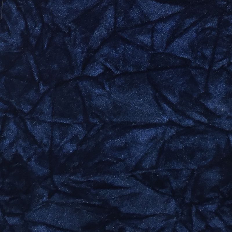 Wrinkled Crush Flocking Velvet: 603 Navy - Click Image to Close